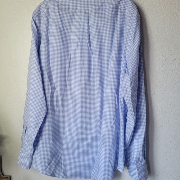 Lauren Ralph Lauren Blue Dress Shirt Gingham Pattern Size L 16 1/2. ..34/35 - Picture 3 of 8